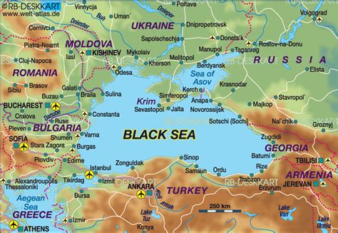Map Of Black Sea Region In Several Countries Welt Atlasde
