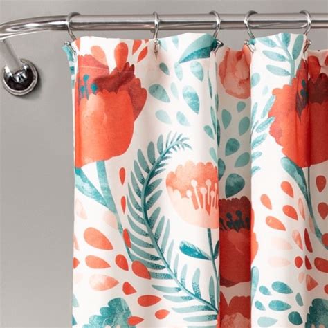 Lush Decor Bath Brand New Lush Decor Poppy Garden Floral Polyester