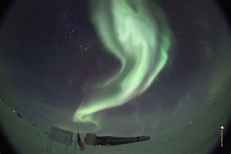 Auroras Over South Poletaken By Robert Schwarz On July 12 2012amundsen