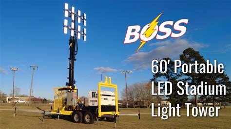 60 Foot Led Portable Stadium Light Tower Aerial Demo Boss Light Tower