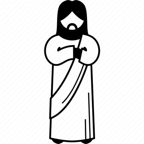 Crossing Hand Jesus Pose Standing Icon Download On Iconfinder