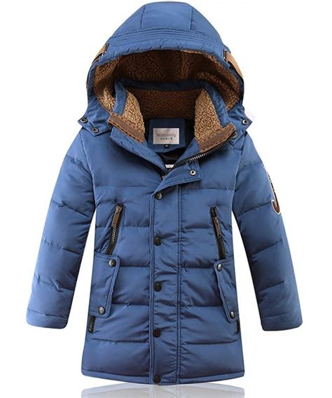 Big Boys Winter Hooded Down Coat Puffer Jacket Mid Long Parka Coats 5