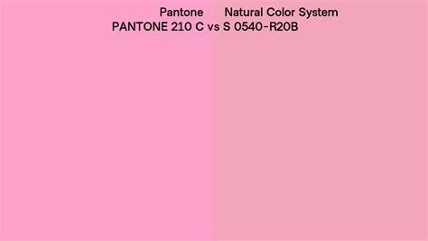 Pantone 210 C Vs Natural Color System S 0540 R20b Side By Side Comparison