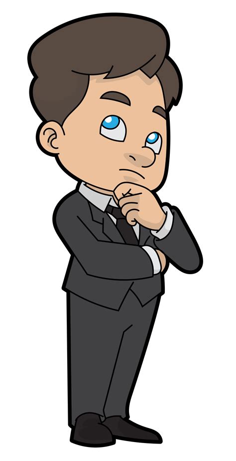 No one else can grab this position of the most enjoyed cartoon character. File:Thinking Cartoon Businessman (Flipped).svg ...