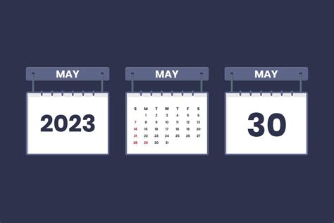 30 May 2023 Calendar Icon For Schedule Appointment Important Date