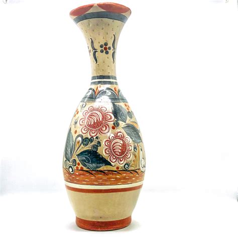 Large Tonala Mexican Pottery Vase Etsy Mexican Pottery Pottery