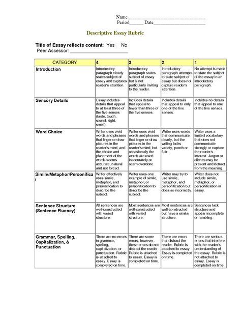 013 Essay Example Critical Lens Writing Sample Best Photos Of Rubric