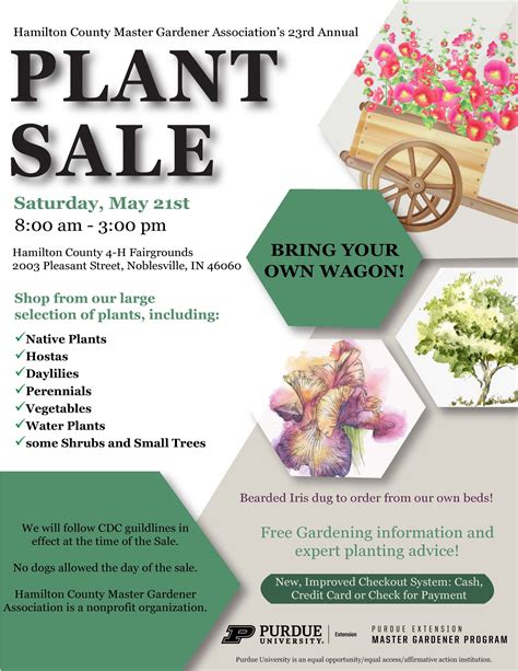 hamilton county master gardeners association s 23rd annual plant sale purdue university