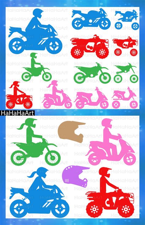 Motorcycles And Atv Monogram Color Cutting Files Svg Png  Etsy