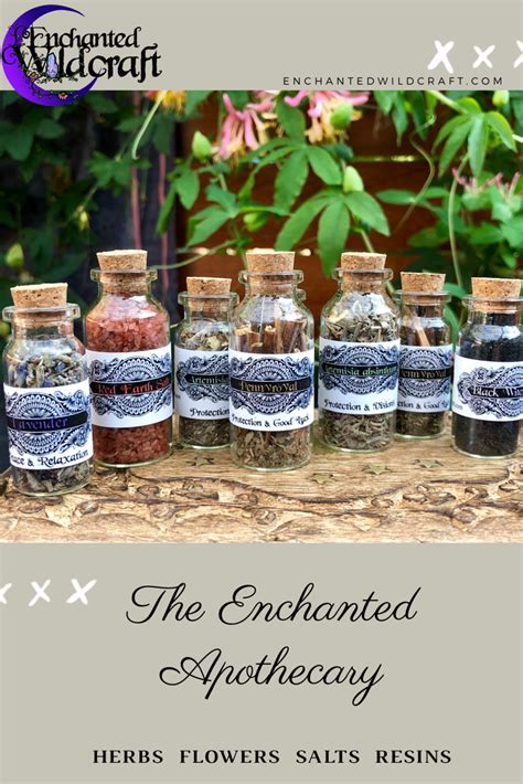Apothecary Herb Flower Resin And Salt Bottles Set Of 5 Choose From