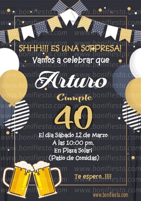 Cumpleaños Adulto 40 Sorpresa Boni Fiesta
