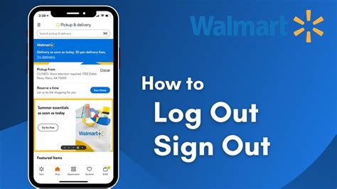 How To Log Out Of Walmart Account Sign Out Walmart App Walmart
