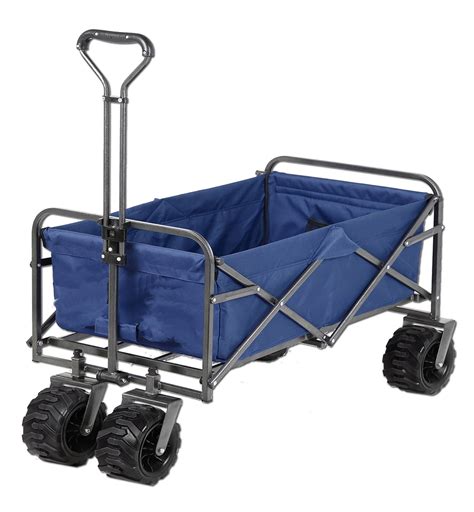 Folding Beach Wagon Cart Trolley Heavy Duty Extra Wide Sand Wheels