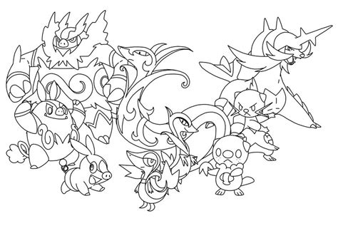 Pokemon Starters Sun And Moon Coloring Pages Coloring Pages