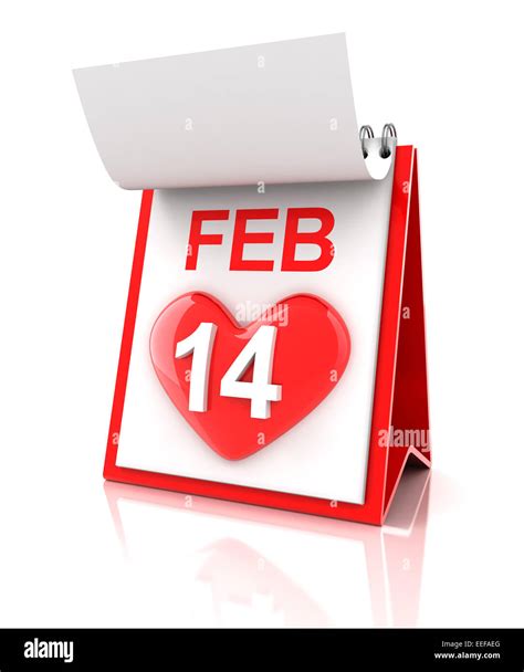 Valentines Day Calendar Stock Photo Alamy