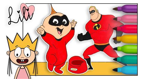For boys and girls, kids and adults, teenagers and toddlers, preschoolers and older kids at school. JACK JACK is POTTY TRAINED too | Drawing INCREDIBLES 2 ...
