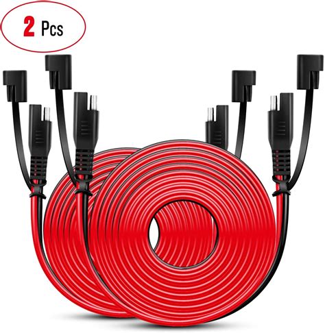 Nilight 2pcs 12ft Sae To Sae Extension Cable Dc Extension Cord 16awg 2