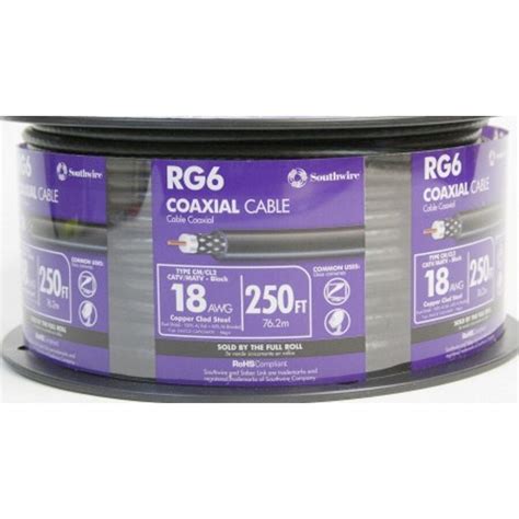 Southwire Rg6 Black Coax Cable Spool At