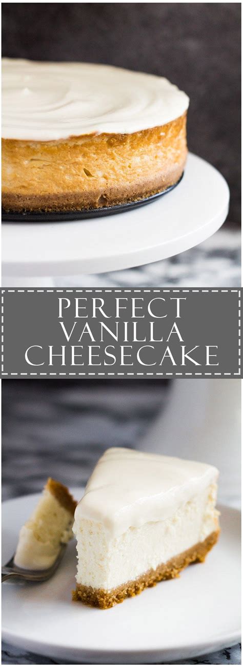 Perfect Vanilla Cheesecake Marshas Baking Addiction Desserts Aux Fruits Easy Desserts