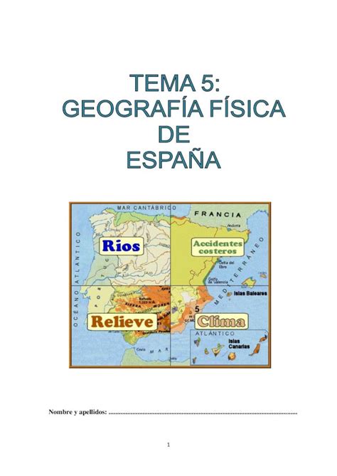 Pdf Tema 5 La Geografía Física De España Pdfslidenet