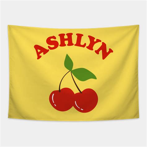 Ashlyn Name Personalized Vintage Cherry Ashlyn Name Gobelin