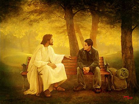 Image 60 Of Jesus Sitting On A Bench Luiscadenillas2007