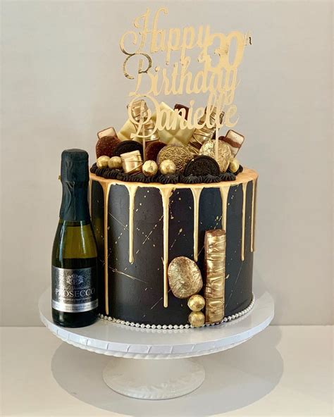 black and gold love 😜 cake toppe birthday cake for him 40th birthday cakes drip cakes