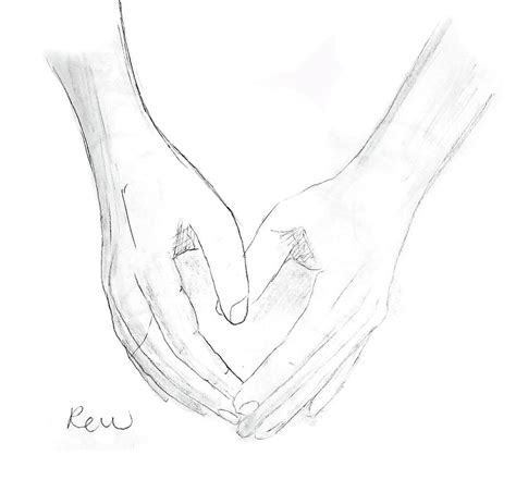 How To Draw Holding Hands Step By Step Easy Holding Hands Drawing