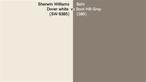 Sherwin Williams Dover White Sw 6385 Vs Behr Boot Hill Grey 386