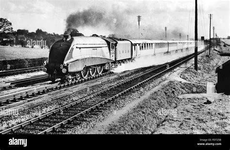 Streamlined Steam Locomotive In Great Britain 1936 Stock Photo Alamy