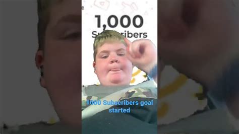 1000 Subscribers Goal Youtube