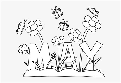 May Coloring Calendar Coloring Pages