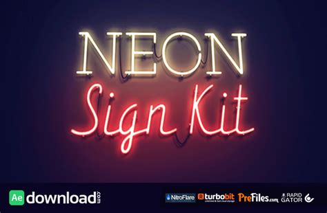 Free Neon Sign Kit Videohive After Effects Template Free Download