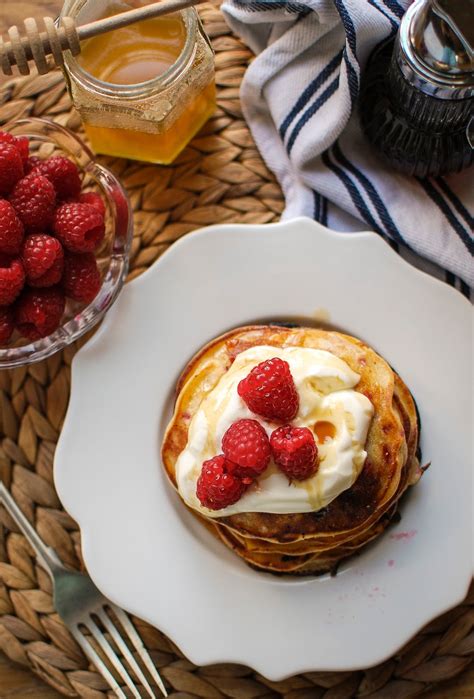 Raspberry Ricotta Pancakes Recipe Katiecakes