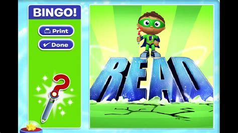 Super Why Reading Power Bingo Super Why Games Pbs Kids Video Images