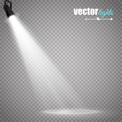 Premium Vector Spotlight Isolated Vector Glowing Light Effect With Rays