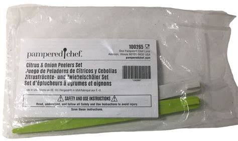 Pampered Chef Citrus And Onion Peelers Set Item 100265 Ebay