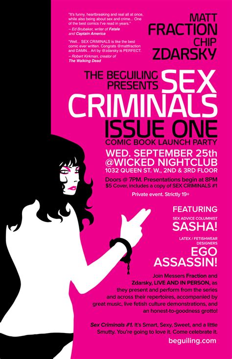 Sex Criminals 1 A Comic Book Launch Party The Beguiling Books And Art