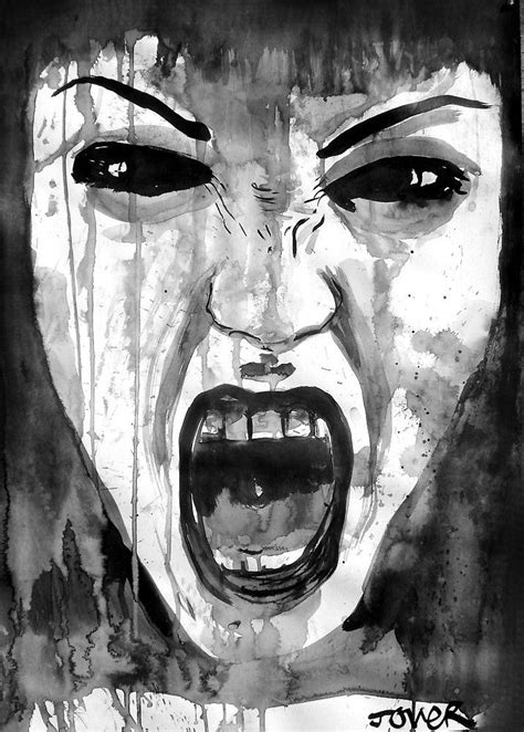 Anger By Loui Jover Anger Drawing Face Drawing Painting And Drawing