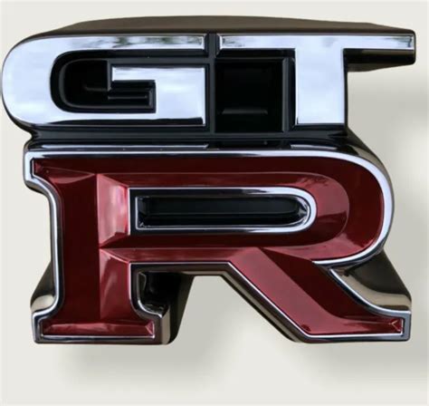 NEW GENUINE NISSAN Skyline GTR R BNR Front Bumper Emblem Badge PicClick
