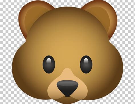 Bear Emoji Emoticon Png Animals Bear Carnivoran Cartoon Clip Art