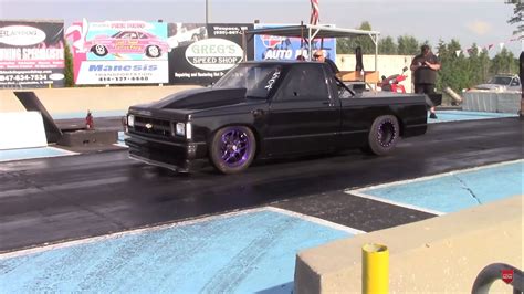 Chevy S10 Race Truck With Twin Turbo Muscle Pulls 7s 14 Mile Like Its