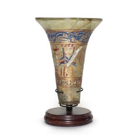 A Mamluk Enamelled Glass Beaker With Musicians Egypt Or Syria Late 13th Century Arts Of The