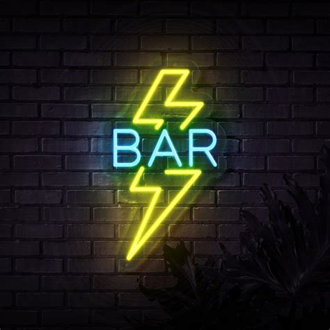 Lightning Bar Neon Sign Sketch And Etch Au