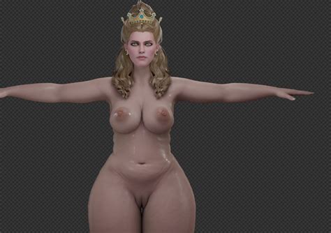 Rule 34 1girls 3d Anna Henrietta Arms Out Belly Big Breasts Blender