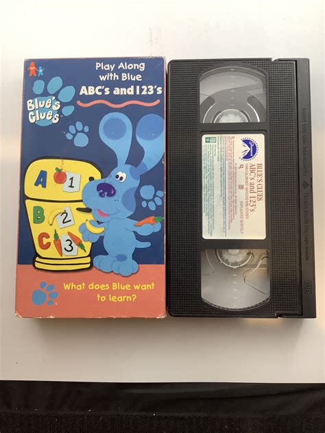 Blues Clues Play Along With Blue Abcs And 123s Vhs Orbit Dvd