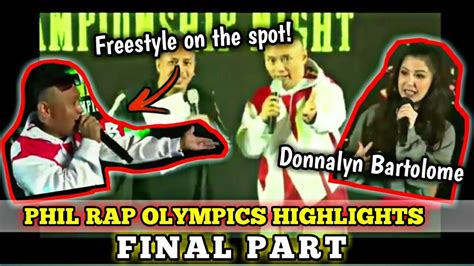 Philippine Rap Olympics Highlights Andrewe Nag Freestyle After Ng