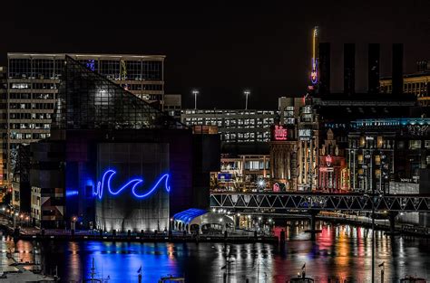 Baltimore Inner Harbor At Night Hdr Photograph By Keith Yates