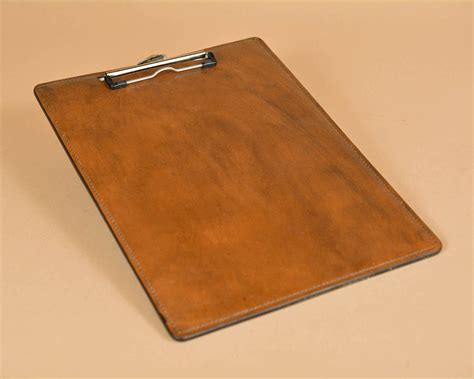 Leather Clipboard Writing Board Hand Stitched In Full Etsy