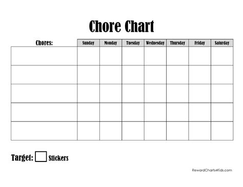 Free Printable Chore Chart For Kids Customize Online And Print At Home